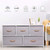 Cerbior Wide Drawer Dresser Storage Organizer 5-drawer Closet Shelves, Sturdy Steel Frame Wood Top With Easy Pull Fabric Bins For Clothing, Blankets - Light Grey