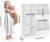 Homfa 5 Cube Kids' Bookcase, Children's Toy Storage Cabinet, Toddlers' Wide Bookshelf, White Finish