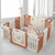 Foldable Baby Playpen, 14 Panel Baby Folding Play Pen Kids Activity Centre Safety Play Yard Home Indoor Outdoor Use, Brown