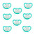 Razbaby Jollypop Baby Pacifier 3+ Months 8 Pack - Teal