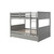 Anysun Bunk Beds For Kids Wooden Bunk Bed Full Over Full With Twin Size Trundleh,grey