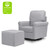 Davinci Maya Swivel Glider And Ottoman In Misty Grey