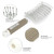 Abody Nylon Detangle Hairbrush Hair Scalp Massage Comb Paddle Hair Brush For Hairdressing Salon White