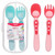 Hemoton 2 Sets Flexible Spoon Fork Baby Utensils With Case Medicine Spoon Training Spoon