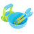4pcs Baby Food Masher, Bowl Spoons Set, Baby Mash Bowl, With Mash Stick Mash Fine Food Mash For Home Baby Blue And Green