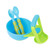 4pcs Baby Food Masher, Bowl Spoons Set, Baby Mash Bowl, With Mash Stick Mash Fine Food Mash For Home Baby Blue And Green