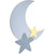 Little Love Wall Art, Star/moon