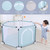 6-panel Baby Playpen, 55x25in Playard, Indoor & Outdoor Kids Activity Center With Zipper Door, Sturdy Safety Play Yard With Super Soft Breathable Mesh, Fence Play Area For Babies, Toddler(light-green)