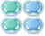 Philips Avent Ultra Air Pacifier, 6-18 Months, Blue/green, 4 Pack, Scf244/42