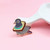 Ookwe Cute Bird Bread Metal Enamel Pin Wheat Delicious Slice Collar Brooch Shirt Badge