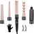 Maxt Curling Iron, 5 In 1 Curling Wand Set With Interchangeable Ceramic Curling Iron Barrels Bubble Wand Curling Iron Hair Curler With Lcd