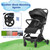 Infans Lightweight Baby Stroller Foldable Travel Stroller For Airplane Black