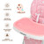 Babyjoy Folding Baby High Chair Dining Chair W/ 6-level Height Adjustment Pink