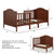 Gymax 2-in-1 Convertible Toddler Bed Kids Wooden Bedroom Furniture W/ Guardrails Brown
