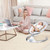 Baby Swing Electric Rocking Chair W/  Music Timer Mosquito Net Beige