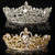 Limei Queen Crown For Women - Crystal Round Crown Princess Crown Cake Topper For Birthday Quinceanera Pageant Halloween Hair Accessories, Silver