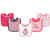 Hudson Baby Infant Girl Cotton Bibs 5pk, Fancy Owl, One Size