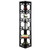 Convenience Concepts Omega Five-shelf Corner Bookcase In Black Wood Finish
