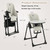 Babyjoy 4-in-1 Foldable Baby High Chair Height Adjustable Feeding Chair W/ Wheels Grey