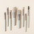 Bsroluna 8pcs Green Professional Makeup Brushes With Cute Cosmetic Bag Mini Portable Makeup Brush Set For Women