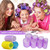 Husfou 37pcs Hair Rollers Sets Self Grip, Salon Hair Dressing Curlers, 3 Size Hair Curlers Self Grip Holding Rollers With Clips And Comb For Long Medium Short Thick Fine Thin Hair Bangs Volume
