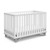 Storkcraft Santa Monica 5-in-1 Convertible Baby Crib, White/pebble Gray