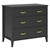Little Seeds Monarch Hill Hawken 3 Drawer Dresser, Black