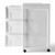 Mainstays 3 Drawer Wide Diamond Arctic White Storage Cart