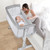 Comomy Baby Bassinet, Infant Bedside Crib With Wheels, Adjustable Height & Retractable Leg, For 0-10 Months, Gray