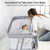 Comomy Baby Bassinet, Infant Bedside Crib With Wheels, Adjustable Height & Retractable Leg, For 0-10 Months, Gray