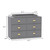 Aiegle 6 Drawer Dresser For Baby With Changing Table Gray 45.1"