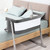 Baby Bassinet Bedside Sleeper, Portable Crib Adjustable Baby Bed, Dark Gray