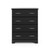 Storkcraft Brookside 4 Drawer Modern Vertical Dresser Black