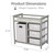 Kinbor Baby Changing Table With Laundry Hamper, 3 Storage Baskets, And Removable Pad, Gray