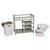 Kinbor Baby Changing Table With Laundry Hamper, 3 Storage Baskets, And Removable Pad, Gray