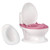 Costway Kids Realistic Potty Training Transition Toilet W/ Flushing Sound Lighting Pink