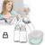 Double Electric Breast Pumps, Portable Dual Breastfeeding Milk Pumps Pain-free Strong Suction Power For Millk Collect And Breast Massage