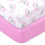 Little Star Organic Pink Taste The Rainbow Cotton Fitted Sheets, Crib Bed, 2 Pieces