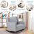 Yodolla Nursery Rocking Chairs With Spacious Wingback, Double Wide Rocker,cream, Gray