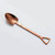 Juebong Creative Stainless Steel Shovel Spoon Fork Coffee Spoon Mixing Bar Spoon Dessert Spoon Fork Watermelon Spoon, Rose Gold, Stainless Steel