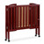 Dream On Me 2-in-1 Folding Portable Mini Crib, Cherry