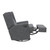 Second Story Home Hemingway Upholstered Wingback Swivel Gliding Recliner- Dark Gray