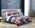 Kute Kids 2-piece Ultra Soft Sports Fan Multicolor Microfiber Reversible Comforter Set, Twin