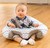 Hugaboo Infant Sitting Chair, Blue Chevron
