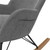 Baby Relax Robbie Fabric High Back & Slat Back Rocking Chair, Gray