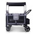Wonderfold W4 4 Seater Multi-function Quad Stroller Wagon With Removable Raised Seats And Slidable Canopy, Gray