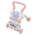 Baby Walker, Baby Stand Learning Walker Speed Control Wheels Develop Coordination  For Home Pink