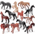 12pcs Big Horse Mare And Stallion Toy Figures, Plastic Horse Figurines, Horse Animal Toys For Girls And Boys, Horse Club Cake Topper Party Decoration