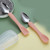 Opolski Anti-wear 1 Set Dual-head Use Anti-rust Baby Spoon Stainless Steel Ergonomic Round Edge Infant Spoon For Home