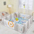 Albott 22 Panels Donut Baby Playpen Safety Sturdy Kids Play Center Yard, Kids Activity Center For Indoor Outdoor Portable Baby Fence With Gate For Baby